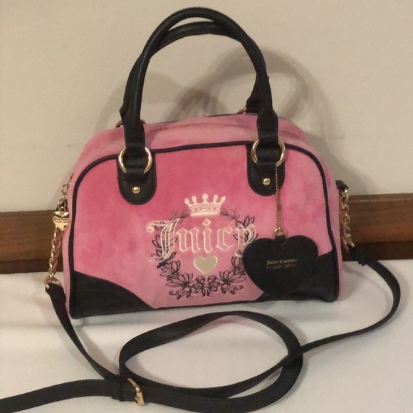 Juicy Couture Velvet Heritage Bowling Bag - Picture 1 of 8